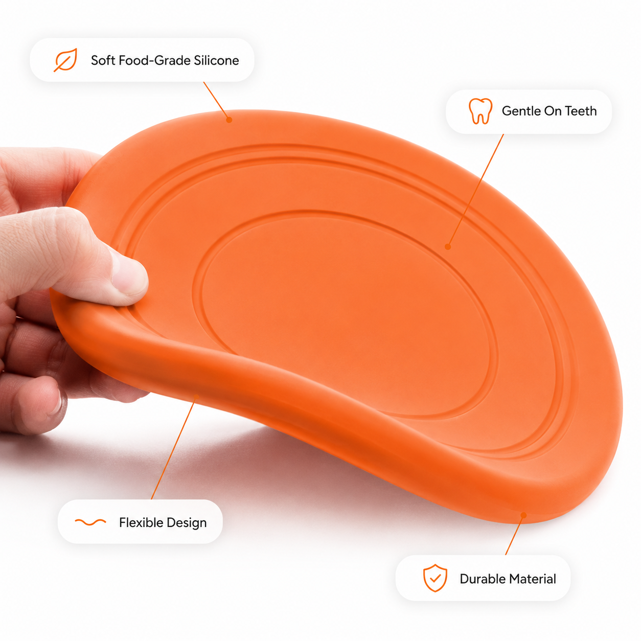 Silicone Dental Care Tool for Dogs Soft Flying