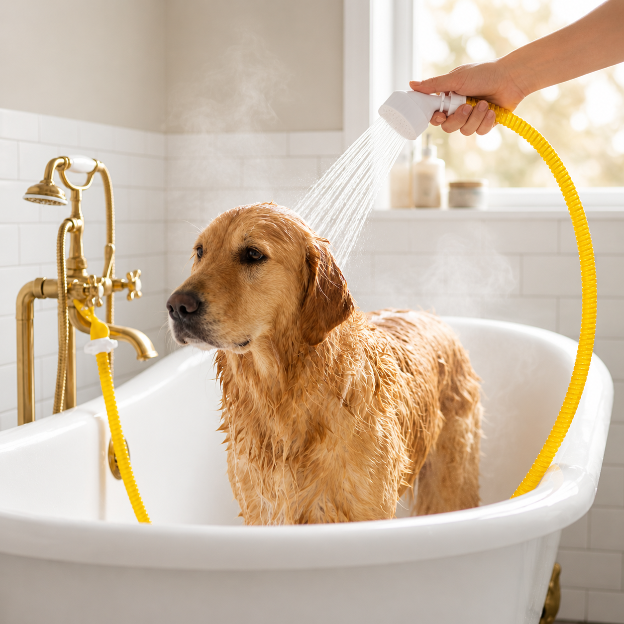 Bath Sprayer for Cats & Dogs Stress Time