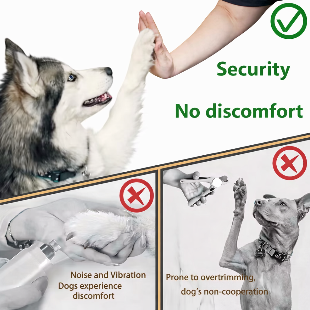 Wood Nail Grinder for Dogs Replace Grooming Anxiety