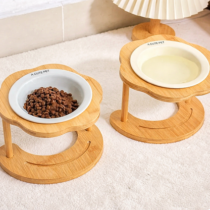 Slow Ceramic Feeder Bowl for Cats & Dogs