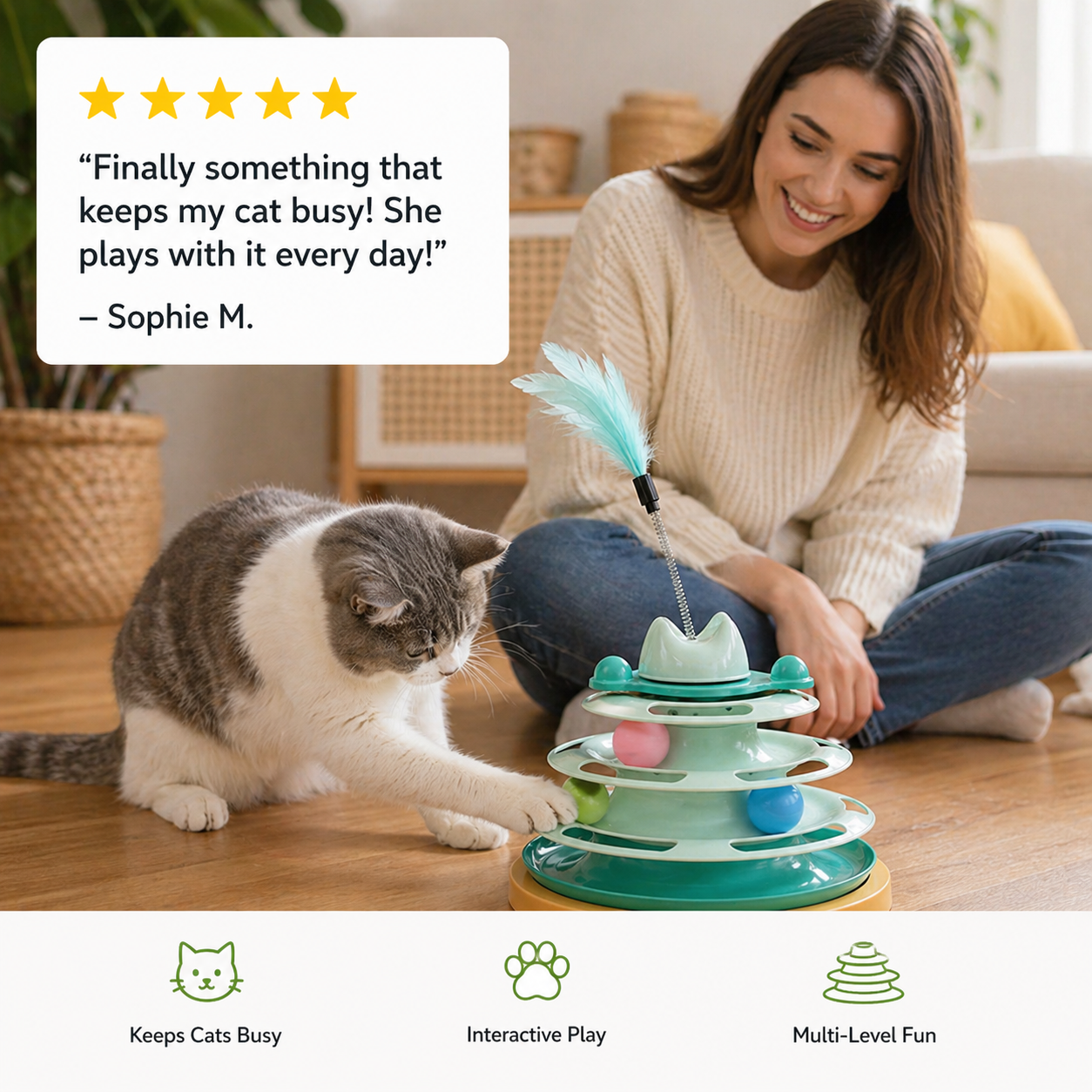 Scratching Post for Cats Playful Hunters Endless Premium