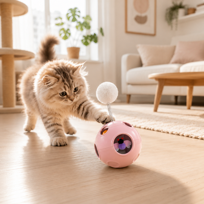 Interactive Wand Teaser for Cats Play Sparks Hunting