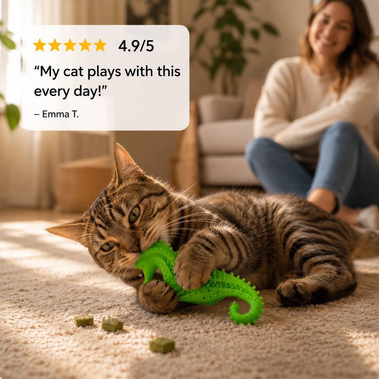 Dental Care Tool for Cats Catnip Chew Encourages
