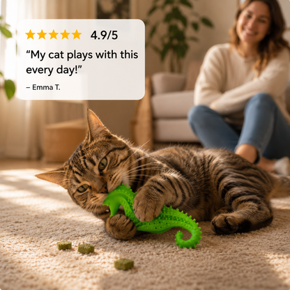Dental Care Tool for Cats Catnip Chew Encourages
