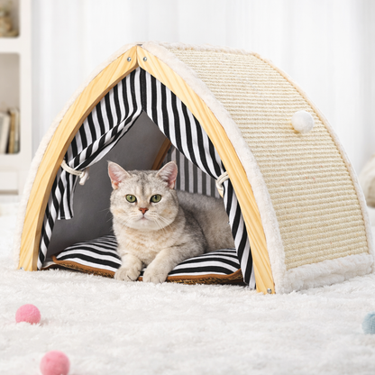 Cozy Scratching Post for Cats Hideaway Rest Play