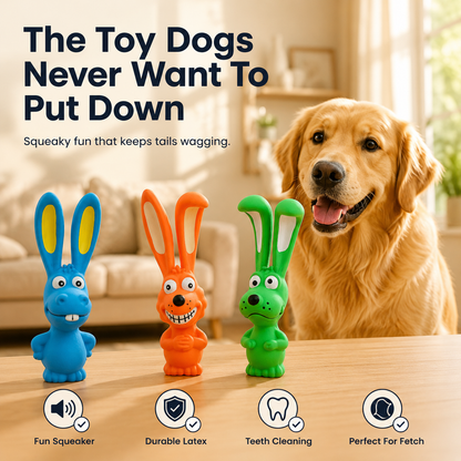 Dental Care Tool for Dogs Natural Latex Squeaky