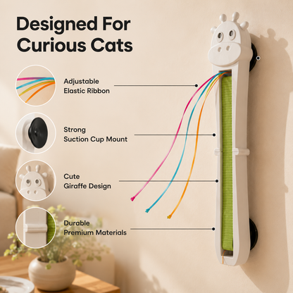 Wall Mounted Wand Teaser for Cats Automatic Hunting