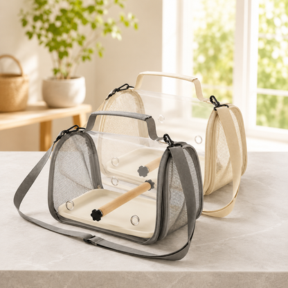 Mesh Carrier Bag for Pets Travel Small Birds
