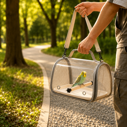 Mesh Carrier Bag for Pets Travel Small Birds