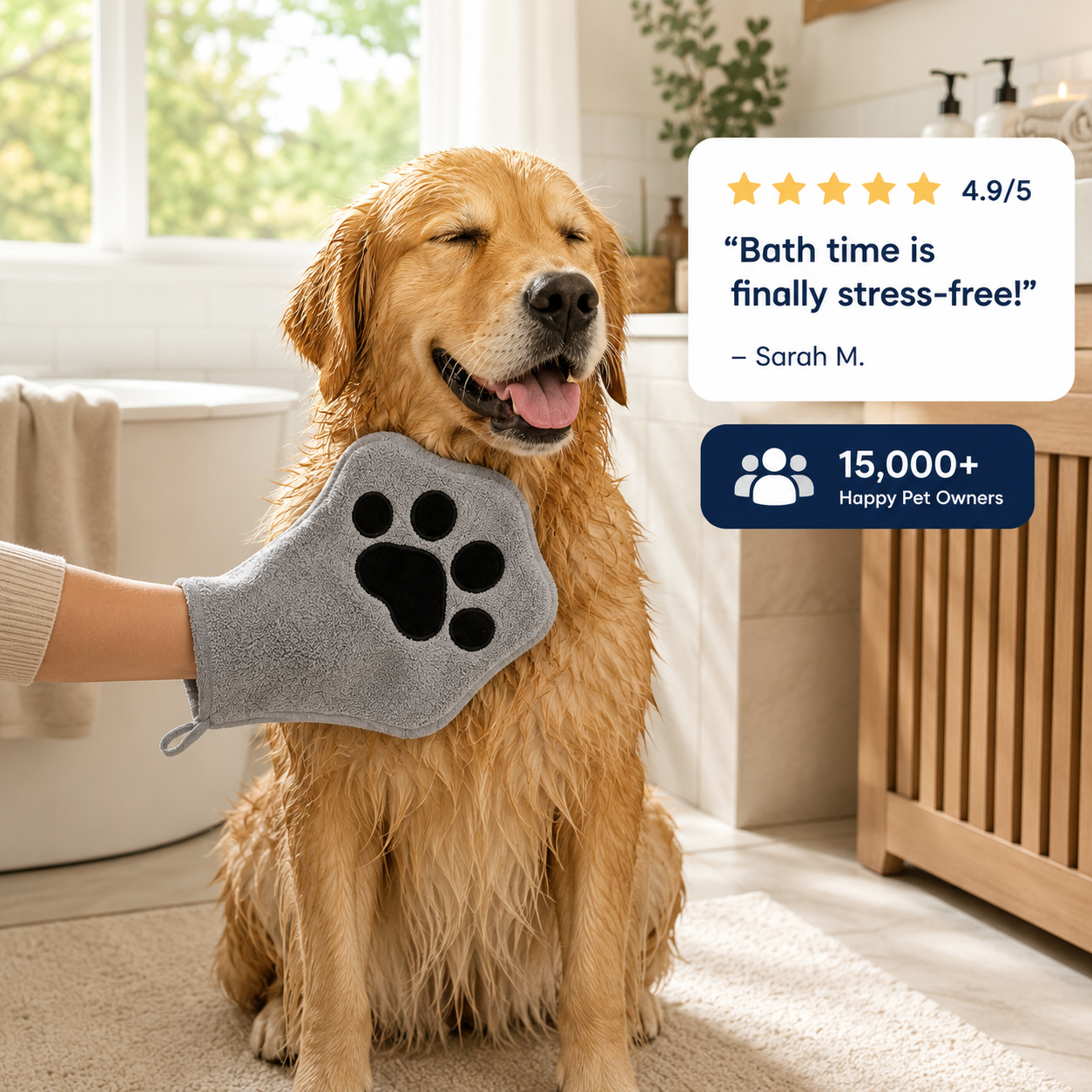 Drying Towel for Cats & Dogs Bath Time