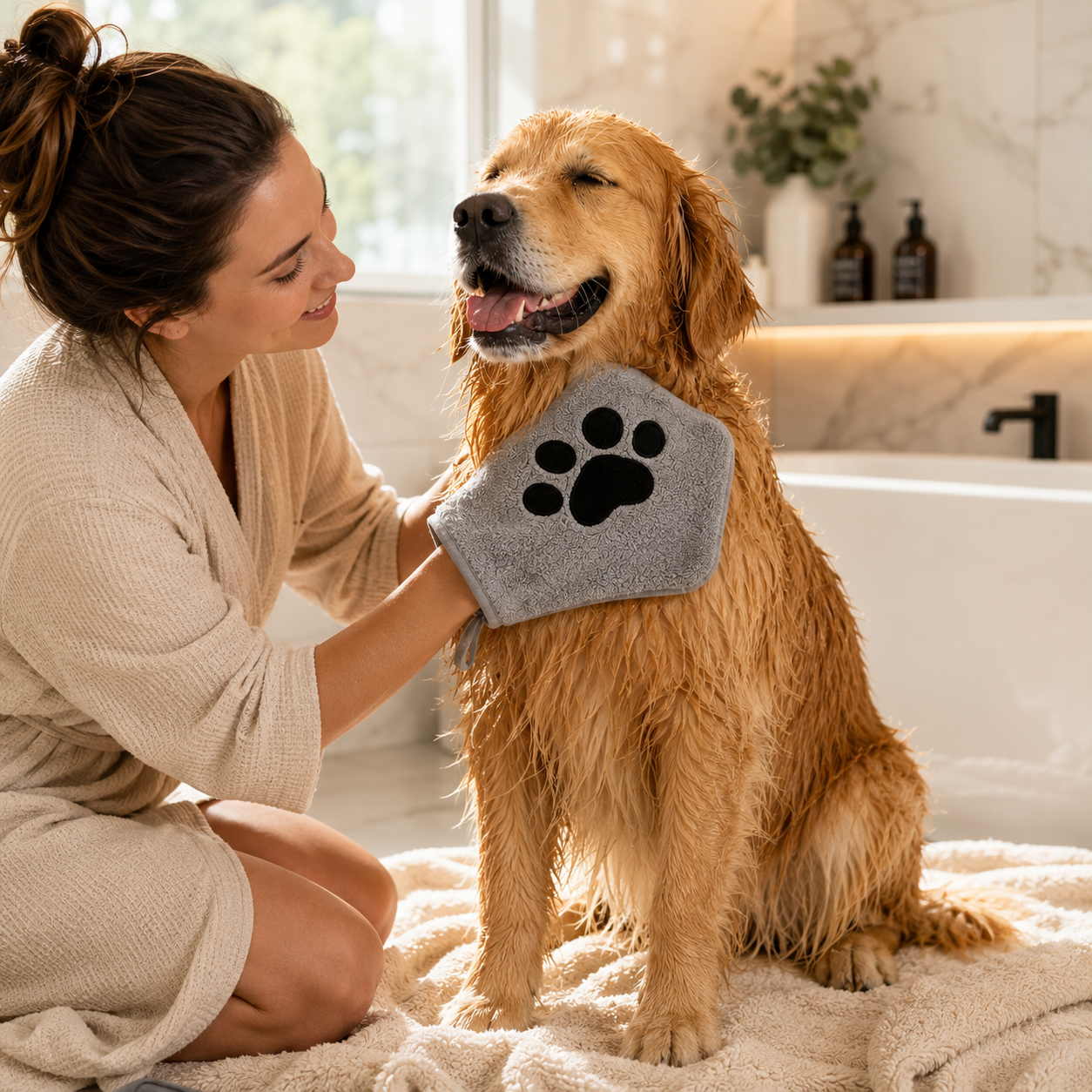 Drying Towel for Cats & Dogs Bath Time