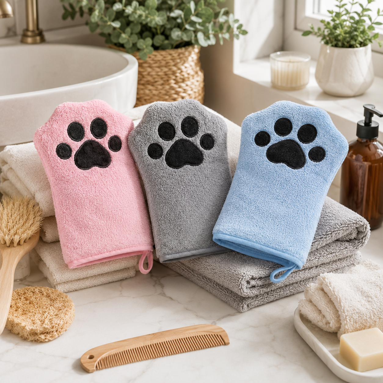 Drying Towel for Cats & Dogs Bath Time