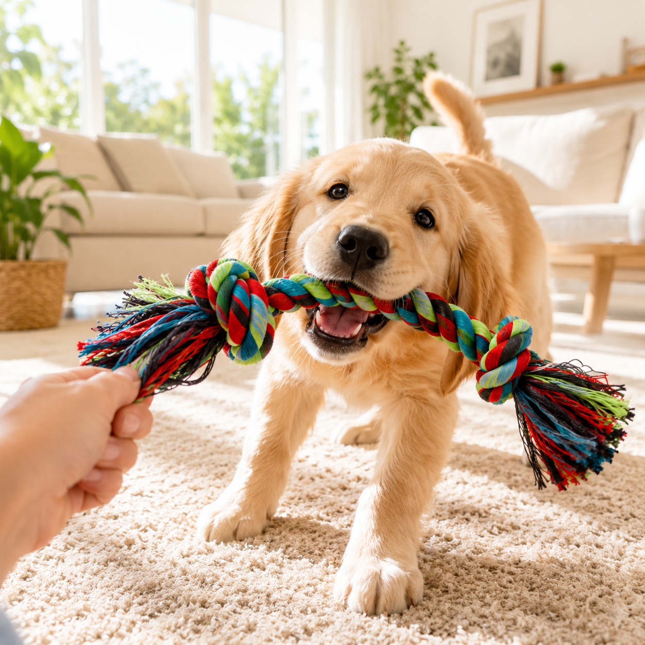 Cotton Dental Care Tool for Dogs Chew Play