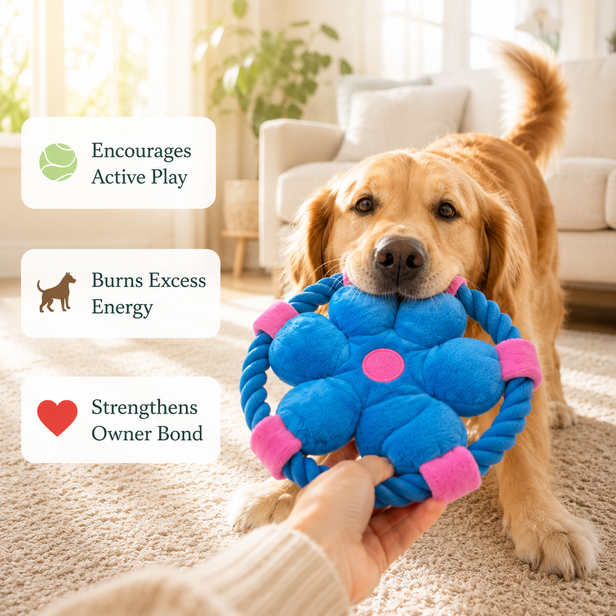 Plush Chew Toy for Dogs Interactive Fetch Soft