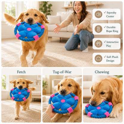 Plush Chew Toy for Dogs Interactive Fetch Soft