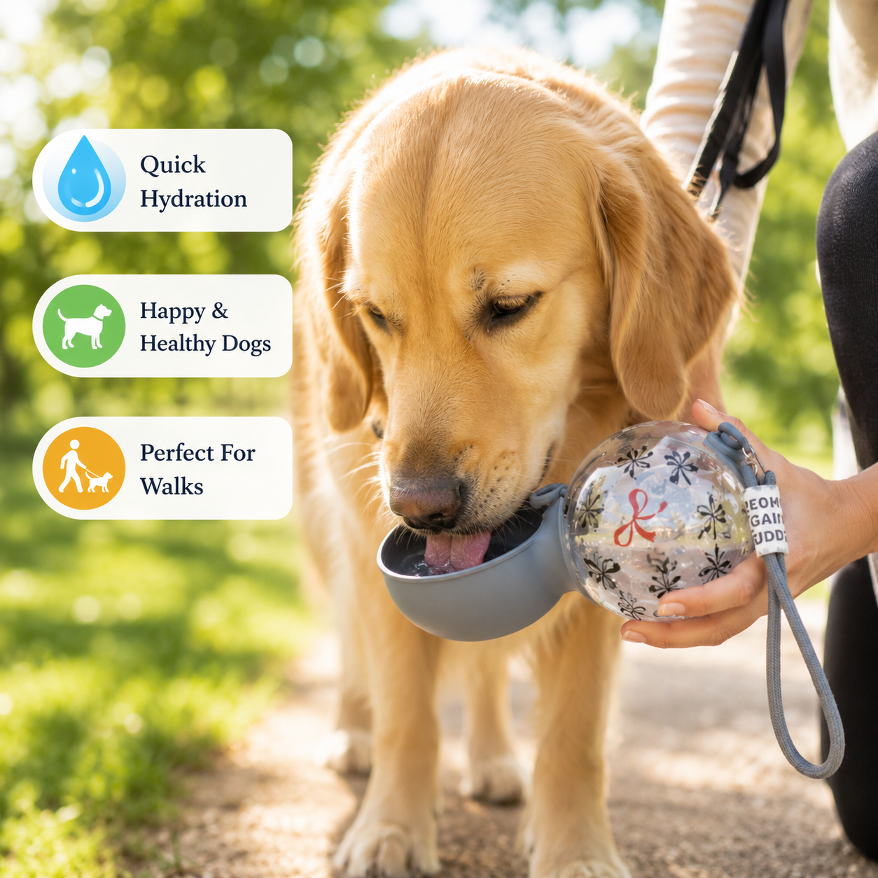 Water Fountain for Dogs Fresh Anytime Anywhere Lightweight