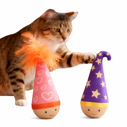 Self Balancing Wand Teaser for Cats Interactive Wobble