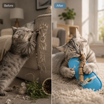 Dental Care Tool for Cats Entertained Naturally Supports