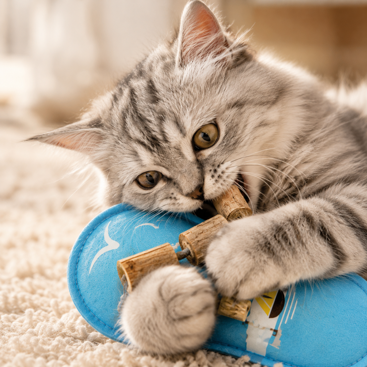 Dental Care Tool for Cats Entertained Naturally Supports