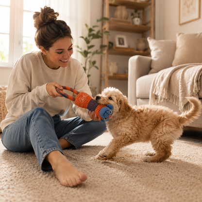 Dental Care Tool for Dogs Entertained Great Toss
