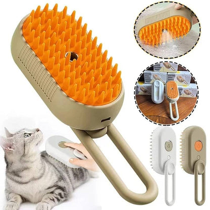 Massager for Cats Groomed Steam Brush Multifunctional 3-IN-1