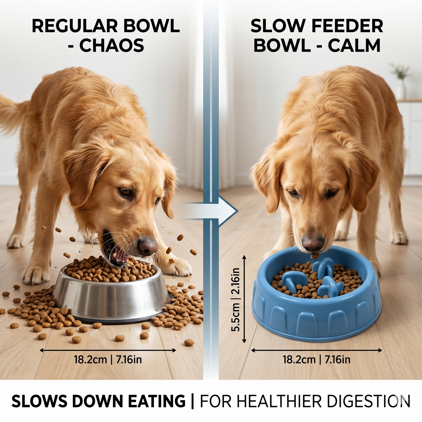 Slow Feeder Bowl for Cats & Dogs Help