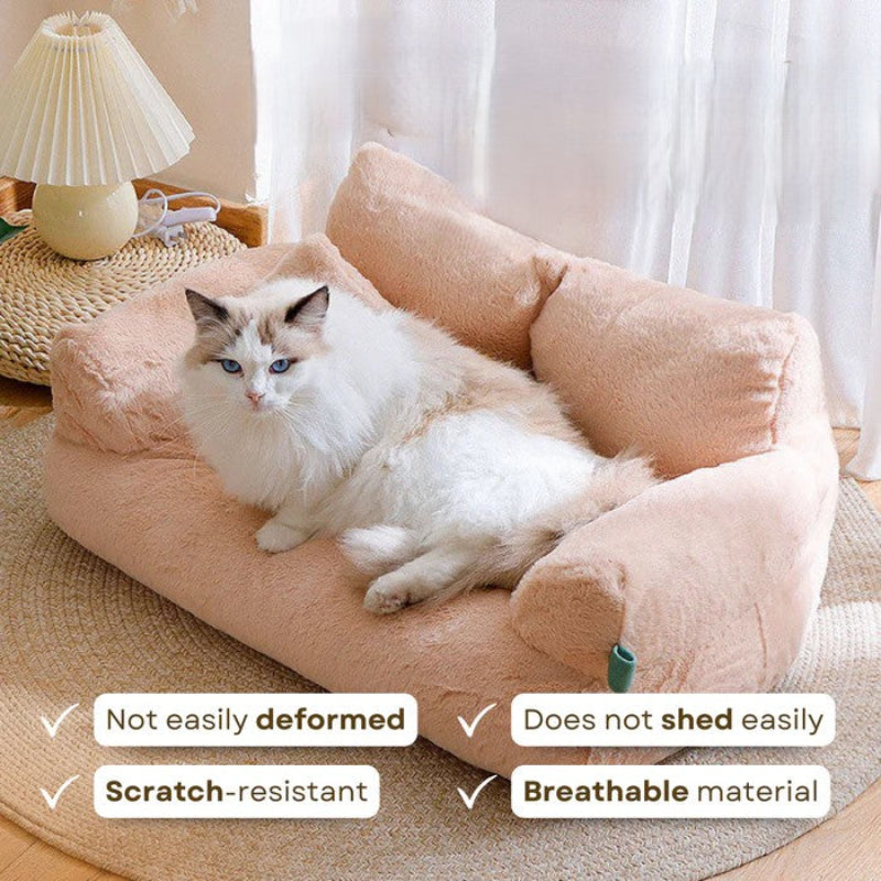 Luxury Warm Plush Bed for Cats Regal Retreat