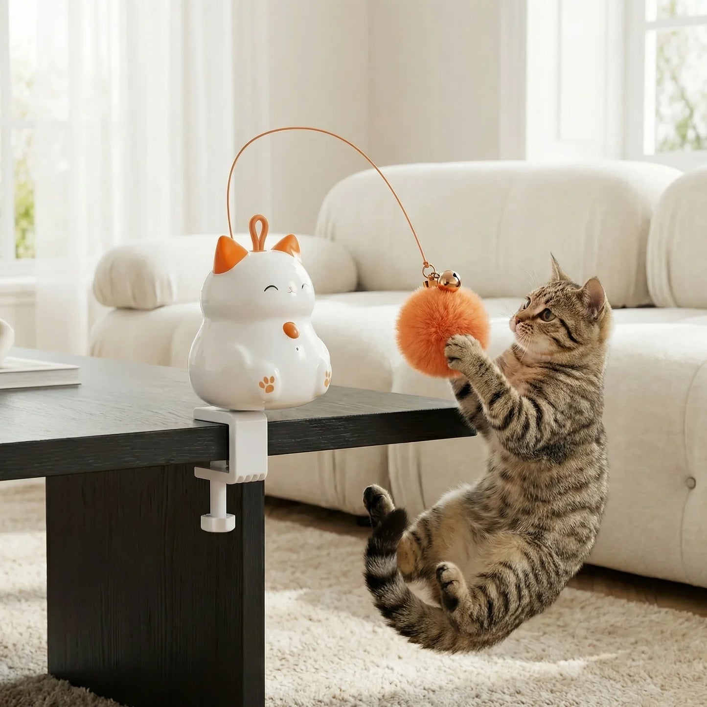 Interactive Plush Wand Teaser for Cats Play Awakens