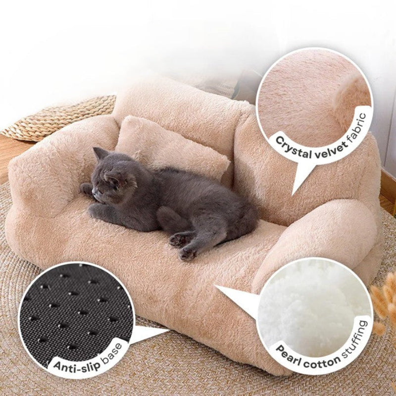 Luxury Warm Plush Bed for Cats Regal Retreat