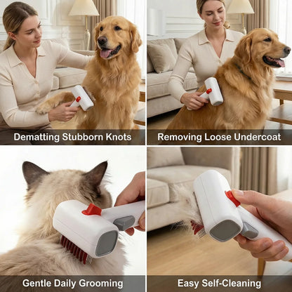 Hair Remover Tool for Cats & Dogs Tangles 2-IN-1