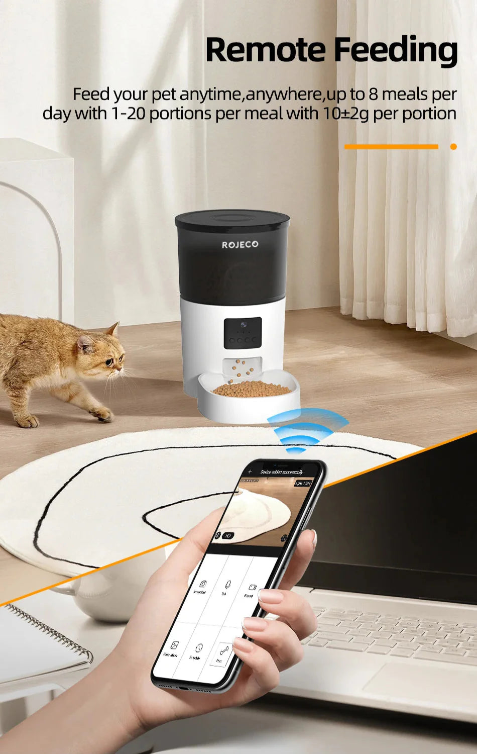Automatic Slow Feeder Bowl for Cats Waiting Hungry 3L