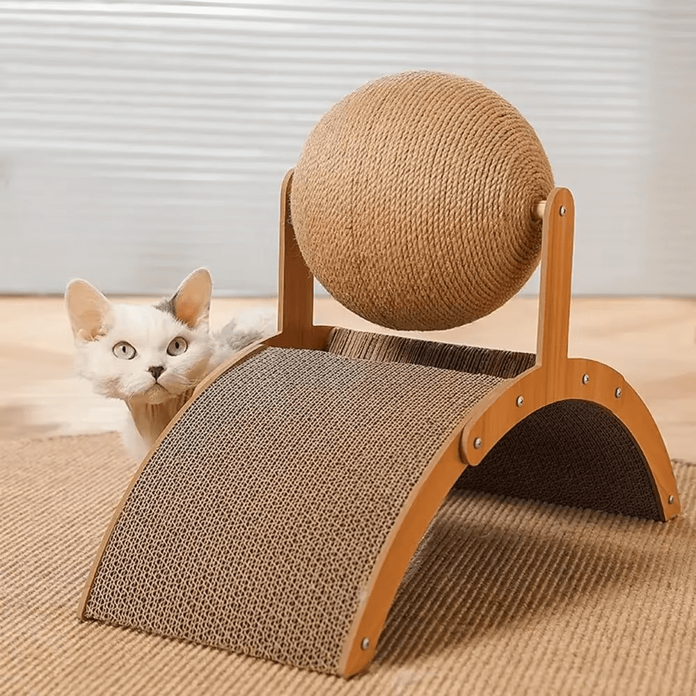 Interactive Resistant Sisal Scratching Post for Cats Protect