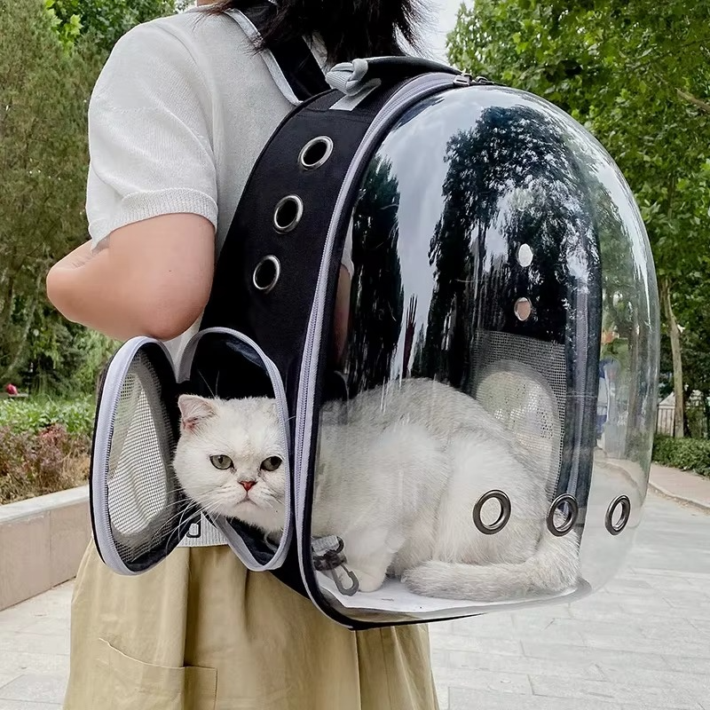 Portable Ventilated Mesh Carrier Bag for Cats Travel