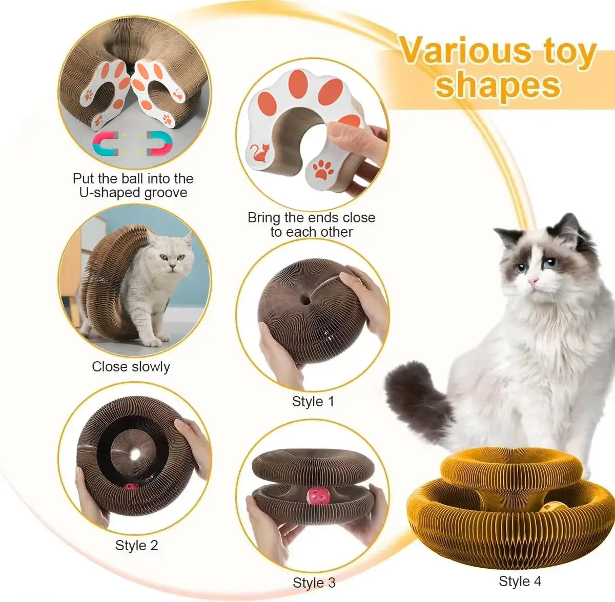 Interactive Scratching Post for Cats Scratcher Ball Multiple