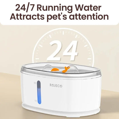 Automatic Dual Water Fountain for Cats Hydrated Healthy 2.5L