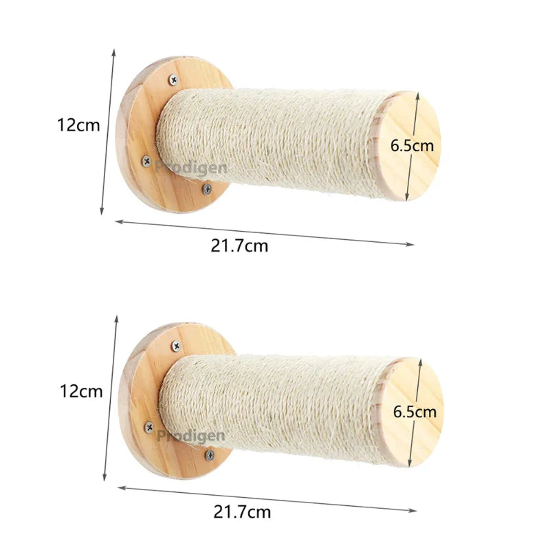 Wall Mounted Scratching Post for Cats Climbing Rewarding