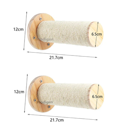 Wall Mounted Scratching Post for Cats Climbing Rewarding
