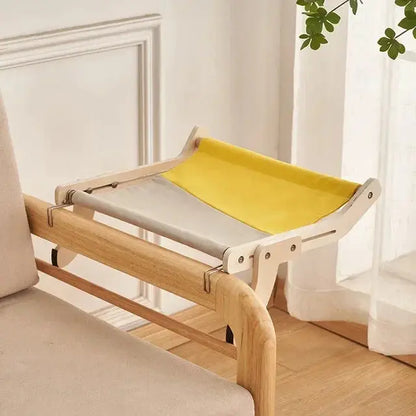Comfortable Stylish Wooden Hammock for Cats Give Spot