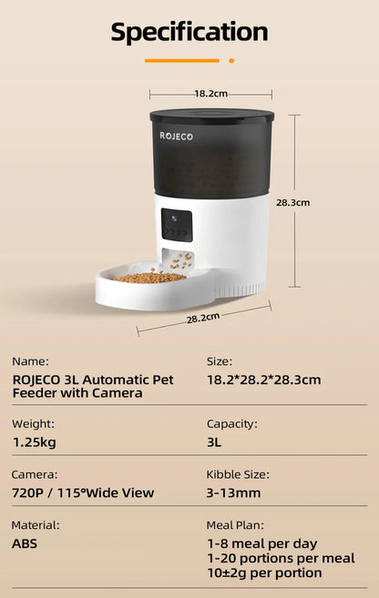 Automatic Slow Feeder Bowl for Cats Waiting Hungry 3L
