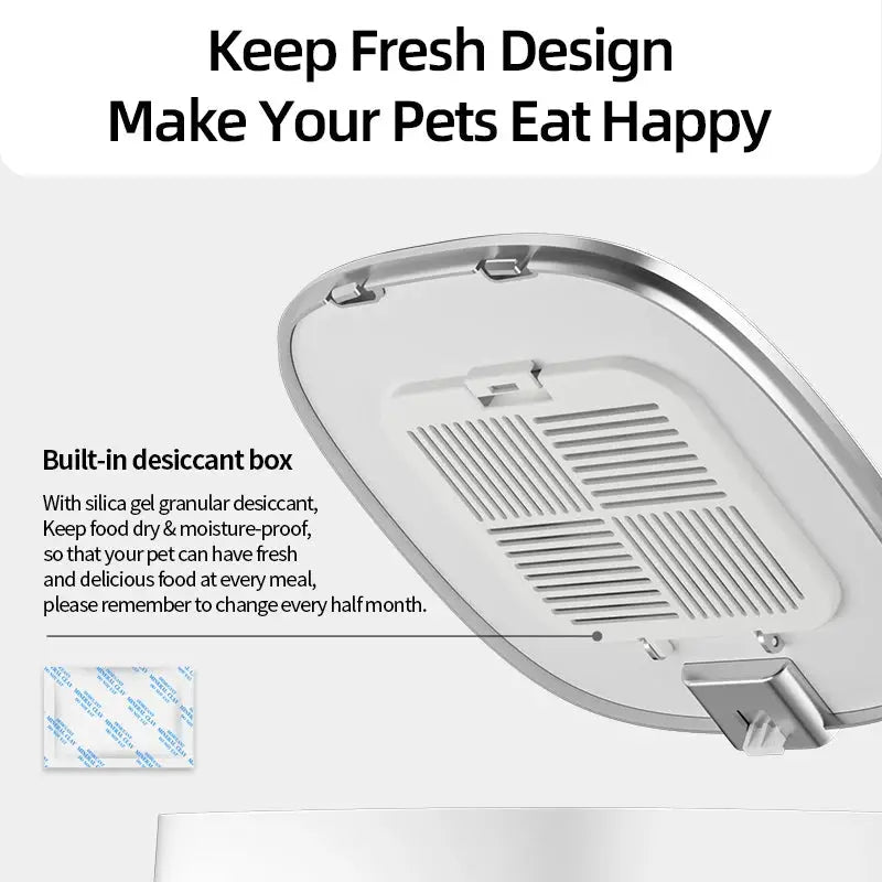 Automatic Remote Slow Feeder Bowl for Cats Waiting 4L
