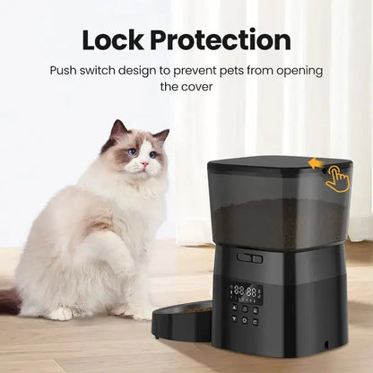 Automatic Stainless Steel Slow Feeder Bowl for Cats 2L