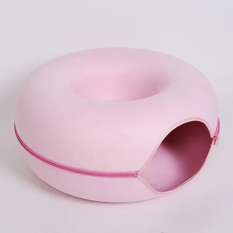 Cozy Interactive Plush Bed for Cats Hideaway Playground