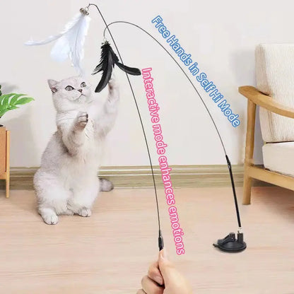 Interactive Engaging Wand Teaser for Cats Restless Feather