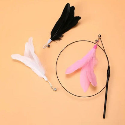 Interactive Engaging Wand Teaser for Cats Restless Feather