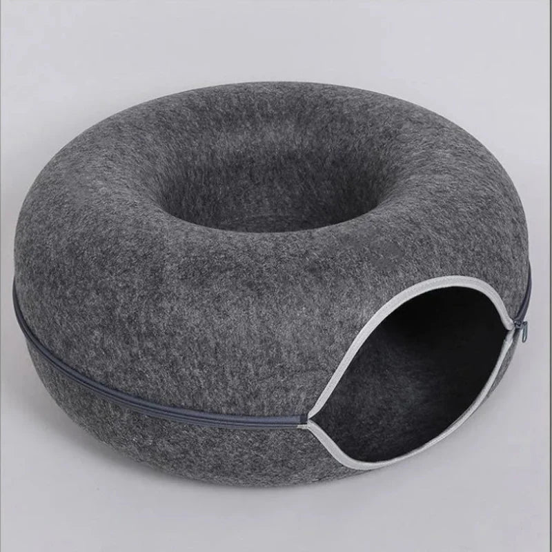 Cozy Interactive Plush Bed for Cats Hideaway Playground