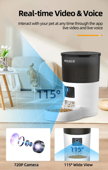 Automatic Slow Feeder Bowl for Cats Waiting Hungry 3L