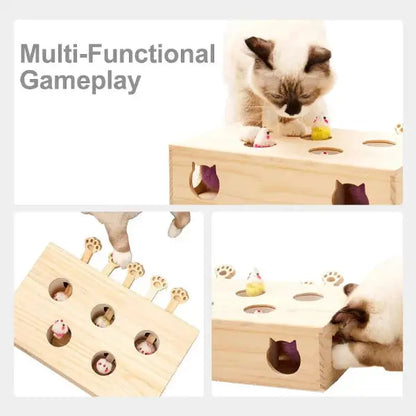 Interactive Durable Plush Toy for Cats Whack Mole