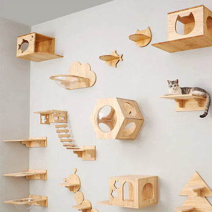 Wall Mounted Scratching Post for Cats Climbing Rewarding