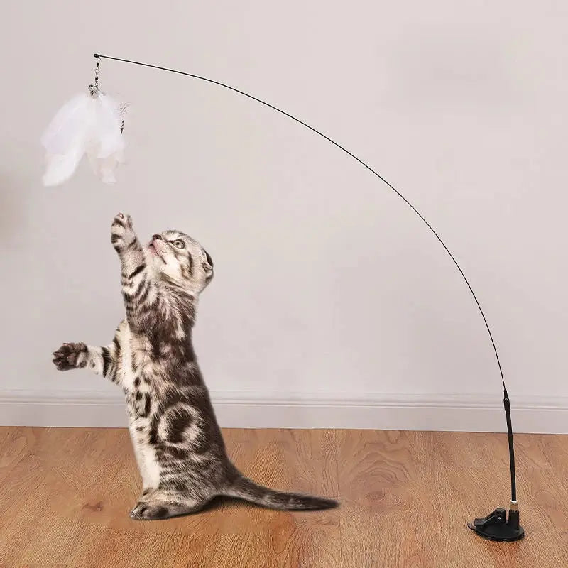 Interactive Engaging Wand Teaser for Cats Restless Feather