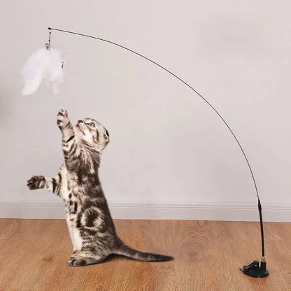 Interactive Engaging Wand Teaser for Cats Restless Feather